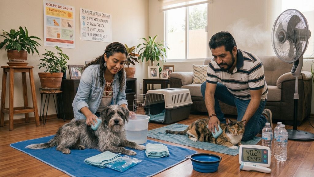 Qué hacer si tu perro o gato tiene un golpe de calor
