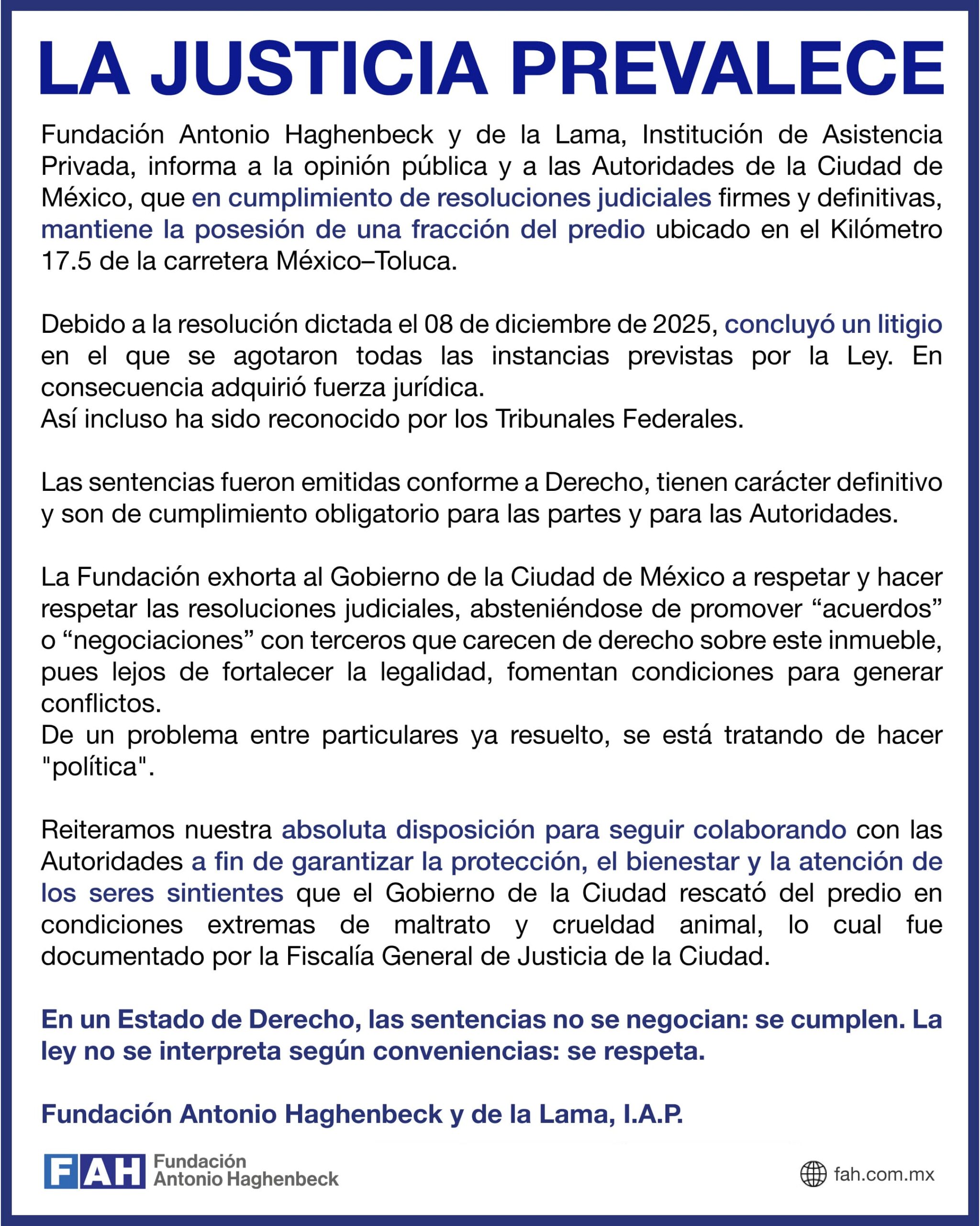 Justicia prevalece